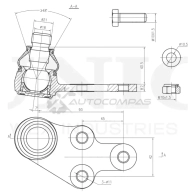 Опора шаровая передняя нижняя левая UNIO SL98I 2 SSP-20133 1441316011