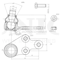 Опора шаровая передняя нижняя правая UNIO P 48SUV SSP-20132 1441316027