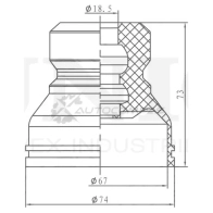 Отбойник переднего амортизатора UNIO UPE5 H 1441316043 DUC-40008
