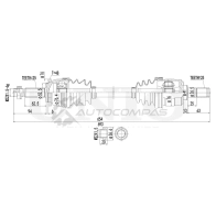 Привод в сборе передний левый UNIO GXS XR21 CVJ-10040 1441316235