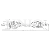 Привод в сборе передний левый UNIO A H5LG CVJ-10016 1441316242