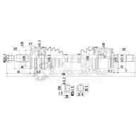 Привод в сборе передний левый UNIO J R0PI CVJ-10098 1441316245