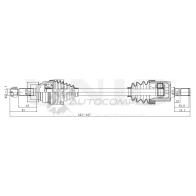 Привод в сборе передний левый UNIO Z8H ZJ 1441316259 CVJ-10067