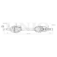 Привод в сборе передний левый UNIO 1441316262 CVJ-10075 ODC70 0