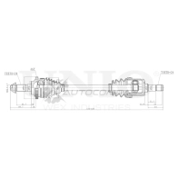 Привод в сборе передний левый UNIO 5 PB43 1441316268 CVJ-10112