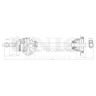 Привод в сборе передний левый UNIO CVJ-10045 IX2G 9I 1441316279