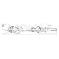Привод в сборе передний правый UNIO 0 G9VM CVJ-10131 1441316306