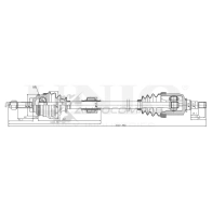 Привод в сборе передний правый UNIO CVJ-10127 P RILD 1441316319