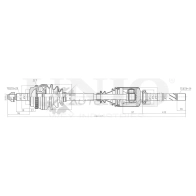 Привод в сборе передний правый UNIO 1441316343 CVJ-10095 U HV3D