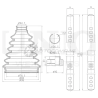 Пыльник ШРУСа (к-т) UNIO EUA9 D DUC-30123K 1441316480