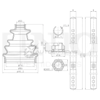 Пыльник ШРУСа (к-т) UNIO DUC-30075K AMMB0N L 1441316558