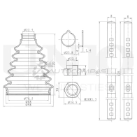 Пыльник ШРУСа (к-т) UNIO DUC-30028K 3 CQ2W 1441316566