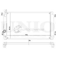 Радиатор охлаждения двигателя UNIO 1441316746 RAD-10044 GG78E M