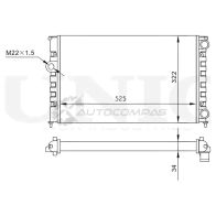Радиатор охлаждения двигателя UNIO RAD-10105 1441316747 0 AR0W