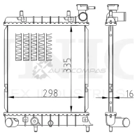 Радиатор охлаждения двигателя UNIO 1441316756 YJ624 T RAD-10064