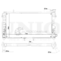 Радиатор охлаждения двигателя UNIO 1441316767 RAD-10007 IXCBW LG