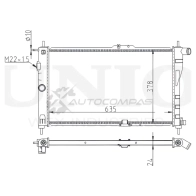 Радиатор охлаждения двигателя UNIO 1441316799 F USDV41 RAD-10063