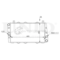 Радиатор охлаждения двигателя UNIO 1441316800 KN W6LTA RAD-10111