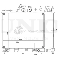 Радиатор охлаждения двигателя UNIO 1441316806 UOIKY X9 RAD-10038