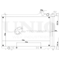 Радиатор охлаждения двигателя UNIO 18JE ND RAD-10045 1441316810