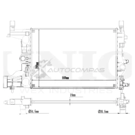 Радиатор охлаждения двигателя UNIO 1441316812 L O3ITK RAD-10014