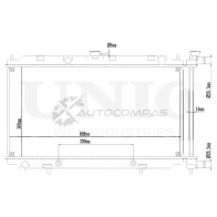 Радиатор охлаждения двигателя UNIO 1441316813 2M2F F8W RAD-10059