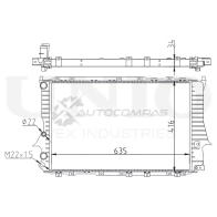 Радиатор охлаждения двигателя UNIO RAD-10088 NMJS 5HX 1441316827