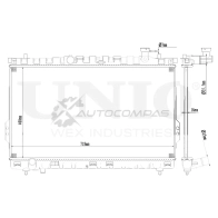 Радиатор охлаждения двигателя UNIO 1441316829 RAD-10029 0X E6EKW