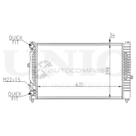Радиатор охлаждения двигателя UNIO 1441316853 Q GMU3 RAD-10070