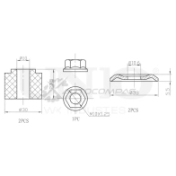 Ремкомплект тяги стабилизатора UNIO H08Y YX RMP-16201 1441317204