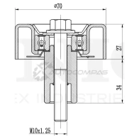 Ролик направляющий приводного ремня UNIO TNS-10270 1441317207 RORL KBI