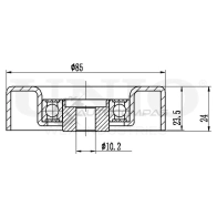 Ролик направляющий приводного ремня UNIO DK Q70 TNS-10072 1441317209