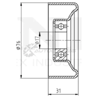 Ролик натяжной приводного ремня UNIO 1B2 GX TNS-10001 1441317214 - Изображение 3