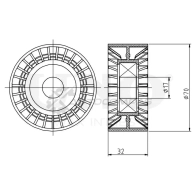 Ролик натяжной приводного ремня UNIO TNS-10282 1441317319 KHPI8 QK - Изображение 3