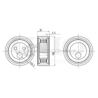 Ролик натяжной ремня ГРМ UNIO T EHRS TNS-10063 1441317326