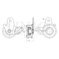 Ролик натяжной ремня ГРМ UNIO TNS-10087 GR ZLGH 1441317327