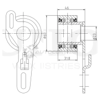 Ролик натяжной ремня ГРМ UNIO TNS-10100 X VER5 1441317339 - Изображение 4