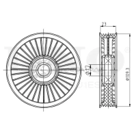 Ролик обводной приводного ремня UNIO TNS-10104 1441317355 DSKC JV - Изображение 3