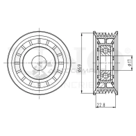 Ролик обводной приводного ремня UNIO AX 8MKE 1441317361 TNS-10055 - Изображение 3