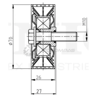 Ролик обводной приводного ремня UNIO Q HVF7F TNS-10266 1441317411 - Изображение 3
