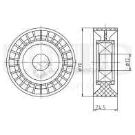 Ролик обводной приводного ремня UNIO TNS-10289 6VAB FQ7 1441317414 - Изображение 2