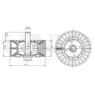 Ролик обводной приводного ремня UNIO TNS-10227 R WLQZ09 1441317426 - Изображение 3