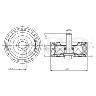 Ролик обводной приводного ремня UNIO 2NAW F TNS-10190 1441317428 - Изображение 3