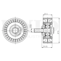 Ролик обводной приводного ремня UNIO 1441317430 IL ODS5J TNS-10006 - Изображение 3