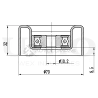 Ролик обводной приводного ремня UNIO TNS-10159 1441317434 G 1V1UH