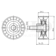 Ролик обводной ремня ГРМ UNIO 1441317438 C1 1M4 TNS-10022 - Изображение 3