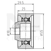 Ролик обводной ремня ГРМ UNIO 4AE 5I TNS-10077 1441317439 - Изображение 3