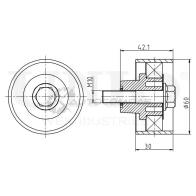 Ролик обводной ремня ГРМ UNIO TNS-10011 1441317453 S8SEC 7 - Изображение 3