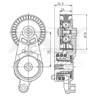 Ролик с натяжителем приводного ремня UNIO TNS-10046 1441317458 41 03T - Изображение 2