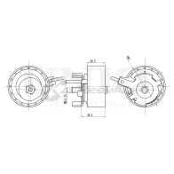 Ролик с натяжителем ремня ГРМ UNIO C 61OV TNS-10309 1441317497